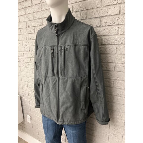 Free Country Men Gray Zip Front Softshell Jacket Size XXL (50-52) - Picture 6 of 16